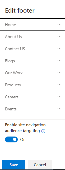 How To Add, Edit And Remove Footer Links In Modern Communication Site